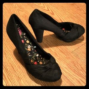 K9 Black Heels (Cloth material)